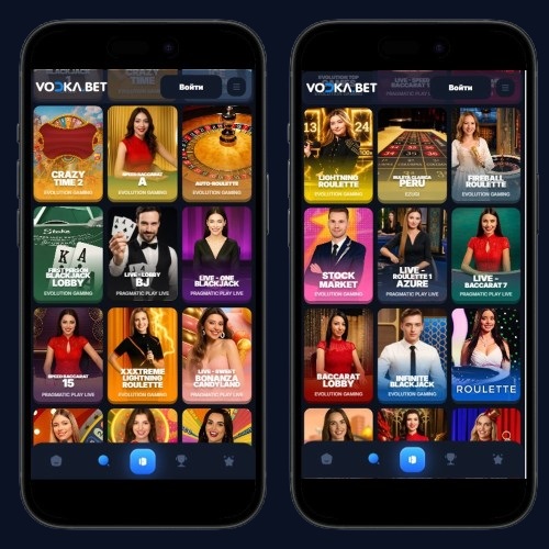 Лайв игры в Vodka Casino